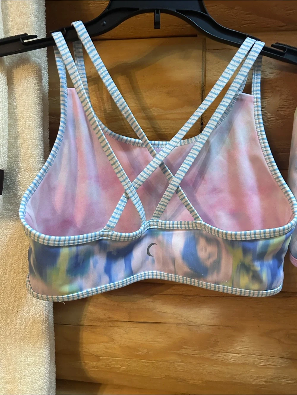 Girl’s Zyia Active Hendrix Hustle Pastel Floral Tie-Dye Swimsuit